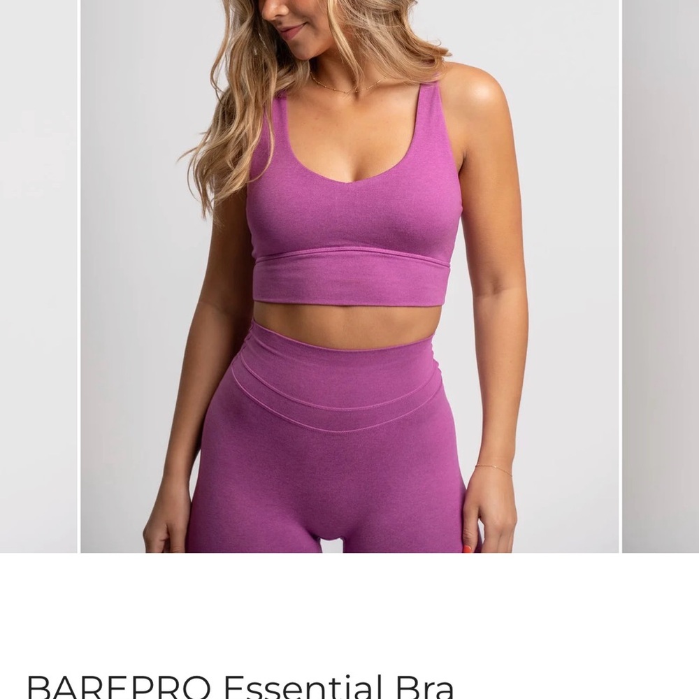 P'tula Deep Purple Dahlia Essential Sports Bra- NWOT - Picture 4 of 5